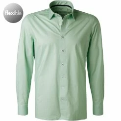 Neu 🔔 OLYMP Luxor Modern Fit 1252/74/45 Hemd, Jersey geruchshemmend, Grün gemustert, Grün ❤️