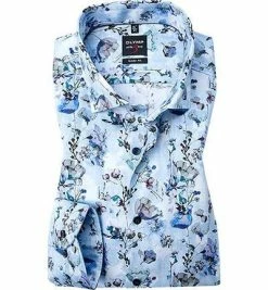 Bestes Angebot 🤩 OLYMP Level Five Body Fit 2110/74/11 Hemd, Baumwolle, Bleu gemustert, Bleu ⭐