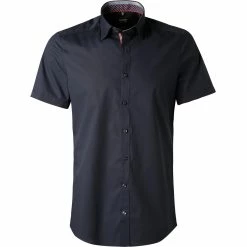 Am billigsten 💯 OLYMP Level Five Body Fit 0765/12/08 Kurzarmhemd, Baumwolle, Kobalt ✔️