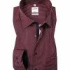Neu 🧨 OLYMP Luxor Comfort Fit 1104/74/35 Hemd, Baumwolle, Rot gemustert, Rot ⌛