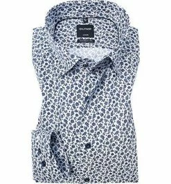 Coupon 🤩 OLYMP Luxor Modern Fit 1390/74/11 Hemd, Baumwolle, Bleu gemustert, Bleu 🔥