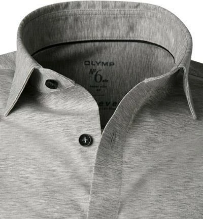 Auslauf 🎁 OLYMP No. Six Super Slim 2503/74/63 Hemd, Super Slim Fit, Jersey geruchshemmend, Grau meliert, Silbergrau ⌛ 3 Auslauf 🎁 OLYMP No. Six Super Slim 2503/74/63 Hemd, Super Slim Fit, Jersey geruchshemmend, Grau meliert, Silbergrau ⌛ – Bild 3