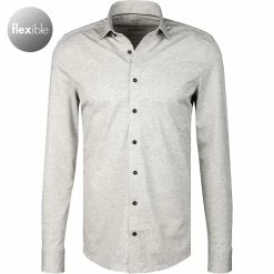 Bestpreis 🛒 OLYMP Level Five Body Fit 2008/64/63 Hemd, Jersey geruchshemmend, Silbergrau 🛒