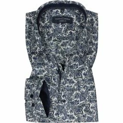 Rabatt 🔔 CasaModa Hemd 303523700/100 Modern Fit, Baumwolle, Blau-weiß gemustert, Blau 😉
