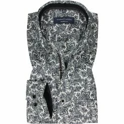 Neu 🤩 CasaModa Hemd 303523700/750 Modern Fit, Baumwolle, Grau-weiß gemustert, Anthrazit ⌛