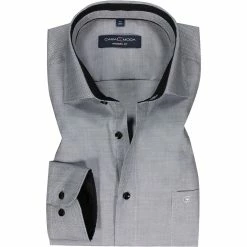 Schlussverkauf 👏 CasaModa Hemd 303427200/750 Modern Fit, Baumwolle, Grau-schwarz meliert, Dunkelblau ✨