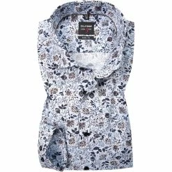 Besorgen ❤️ OLYMP Level Five Body Fit 69EL 2160/79/11 Hemd, Baumwolle, Extra langer Arm, Weiß-blau gemustert, Bleu ✨