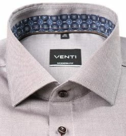 Blitzangebot 🔔 Venti Hemd 103522000/200 Modern Fit, Baumwolle, Braun meliert, Braun ⭐ -Hemden Verkaufsgeschäft 360607 norm2