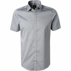 Top 10 👍 Venti Hemd 001930/705 Kurzarmhemd, Body Fit, Baumwolle, Hellgrau meliert, Silber 🥰