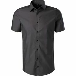 Am billigsten 🎁 Venti Hemd 001930/706 Kurzarmhemd, Body Fit, Baumwolle, Anthrazit 🎁