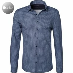 Besorgen 👏 OLYMP No. Six Super Slim 2501/74/18 Hemd, Super Slim Fit, Jersey geruchshemmend, Marine gemustert, Marine 🎉