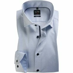 Rabatt 😀 OLYMP Level Five Body Fit 69EL 2104/79/11 Hemd, Baumwolle, Extra langer Arm, Bleu gemustert, Bleu 🛒