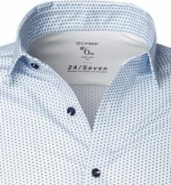 Bestes Angebot ✔️ OLYMP No. Six Super Slim 2501/74/11 Hemd, Super Slim Fit, Jersey geruchshemmend, Hellblau-weiß gemustert, Bleu 🔔 -Hemden Verkaufsgeschäft 360746 norm2