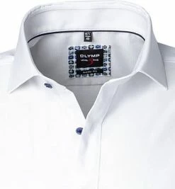 Coupon 🛒 OLYMP Level Five Body Fit 2074/72/00 Kurzarmhemd, Baumwolle, Weiß 🤩 -Hemden Verkaufsgeschäft 360747 norm2