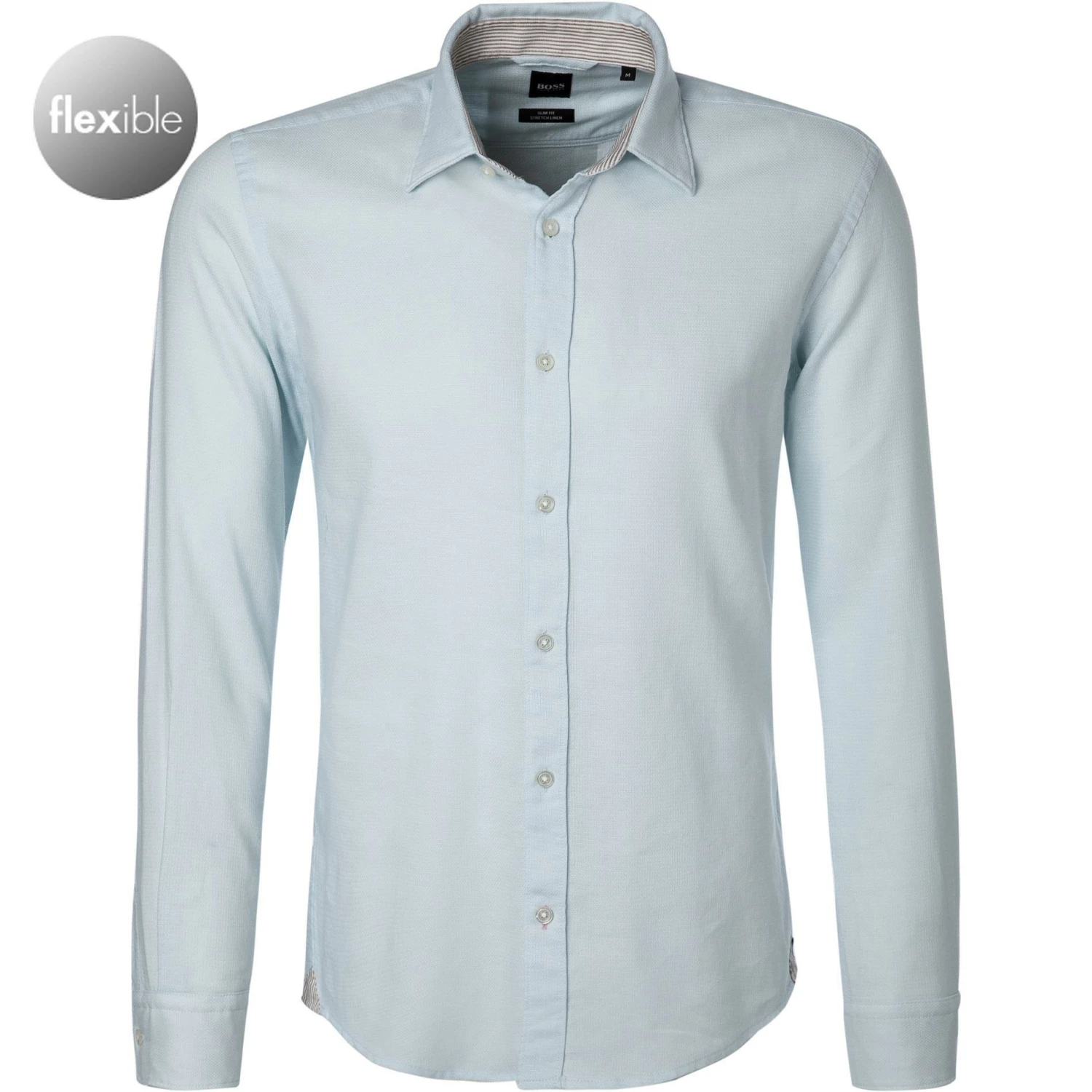 Bestpreis 😉 BOSS Hemd Ronni 50449144/452 Slim Fit, Leinen-Stretch, Bleu meliert, Hellblau 🎉 1 Bestpreis 😉 BOSS Hemd Ronni 50449144/452 Slim Fit, Leinen-Stretch, Bleu meliert, Hellblau 🎉