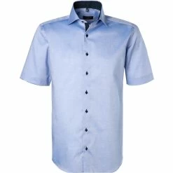 Brandneu 🛒 ETERNA Hemd 8100/C13K/12 Kurzarmhemd, Modern Fit, Popeline, Blau, Hellblau 👏