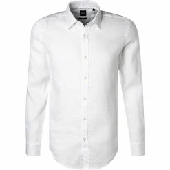 Angebote ✔️ BOSS Hemd Ronni 50448896/100 Slim Fit, Leinen, Weiß 👏