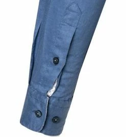 Am billigsten 🔥 BOSS Hemd Ronni 50448896/489 Slim Fit, Leinen, Blau meliert, Blau 🌟 -Hemden Verkaufsgeschäft 361487 norm4
