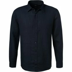 Bestpreis 🔔 BOSS Hemd Lukas 50448899/402 Regular Fit, Reines Leinen, Dunkelblau ✨