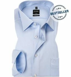 Besorgen 🔔 OLYMP Hemd Luxor Modern Fit 0300/64/15 Baumwolle, Hellblau, Blau ⌛