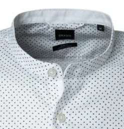 Schlussverkauf 👏 BOSS Hemd Rolfo 50451837/404 Slim Fit, Leinen, Weiß-blau gemustert, Weiß-marine 🔥 -Hemden Verkaufsgeschäft 361577 norm2