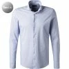 Blitzangebot 🤩 fakts Hemd 6009/214 Slim Fit, Jersey geruchshemmend, Hellblau gemustert, Hellblau 💯