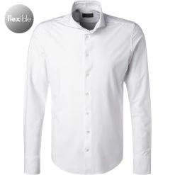 Neu 👍 fakts Hemd 6010/111 Slim Fit, Jersey geruchshemmend, Weiß 😉