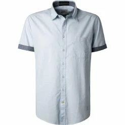 Budget 😀 camel active Hemd 409231/5S22/45 Kurzarmhemd, Regular Fit, Baumwolle, Hellblau meliert, Hellblau ⭐