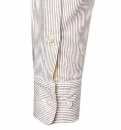 Brandneu 🎉 BOSS Hemd Ronni 50449144/268 Slim Fit, Leinen-Stretch, Beige gestreift, Beige 🎁 -Hemden Verkaufsgeschäft 362286 norm4