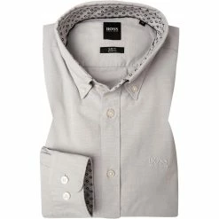 Budget 🎉 BOSS Hemd Rod 50448887/041 Slim Fit, Baumwolle, Silbergrau meliert, Silber 🎁