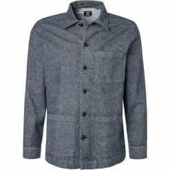 Schlussverkauf 🧨 Strellson Hemd Nile 30026220/401 Overshirt, Casual Fit, Baumwolle, Dunkelblau meliert, Dunkelblau ✨