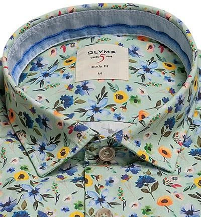 Billig 🎁 OLYMP Casual Level Five Body Fit 3022/74/45 Hemd, Baumwolle, Grün gemustert, Grün 😍 3 Billig 🎁 OLYMP Casual Level Five Body Fit 3022/74/45 Hemd, Baumwolle, Grün gemustert, Grün 😍 – Bild 3