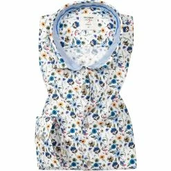 Aktion ⌛ OLYMP Casual Level Five Body Fit 3022/74/00 Hemd, Baumwolle, Multicolor, Weiß 🥰