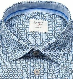 Besorgen 👍 OLYMP Casual Level Five Body Fit 3016/74/11 Hemd, Baumwolle, Bleu gemustert, Bleu 🛒 -Hemden Verkaufsgeschäft 362959 norm2