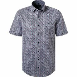 Bestpreis 🌟 CasaModa Hemd 913645900/100 Kurzarmhemd, Comfort Fit, Popeline, Multicolour gemustert, Blau ❤️