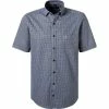 Auslauf ❤️ CasaModa Hemd 913646300/100 Kurzarmhemd, Comfort Fit, Popeline, Multicolour gemustert, Blau 🛒