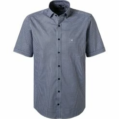 Auslauf ❤️ CasaModa Hemd 913646300/100 Kurzarmhemd, Comfort Fit, Popeline, Multicolour gemustert, Blau 🛒