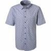 Großhandel ⭐ Haupt Hemd 7112828222/40707 Kurzarmhemd, Regular Fit, Baumwolle, Blau-weiß gemustert, Blau-weiß-rot ⭐