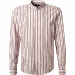 Bester Verkauf 🧨 Strellson Hemd Conell 30026192/610 Baumwolle, Creme-rosé gestreift, Rot 🛒
