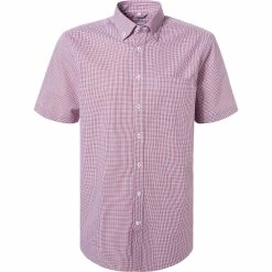 Rabatt ⭐ Seidensticker Hemd 198563/46 Regular Fit, Popeline, Blau-rot kariert, Rot ✔️