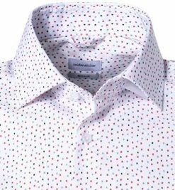 Schlussverkauf 🛒 Seidensticker Hemd 198001/46 Kurzarmhemd, Regular Fit, Popeline, Weiß gemustert, Rot-weiß 🧨 -Hemden Verkaufsgeschäft 363335 norm2