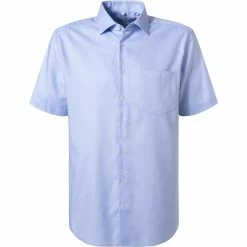 Bester Verkauf 🥰 Seidensticker Hemd 193651/11 Kurzarmhemd, Regular Fit, Baumwolle, Hellblau , Mittelblau 👏