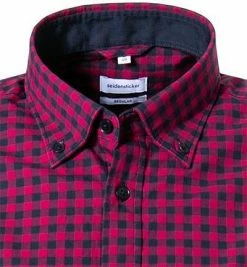 Schlussverkauf 🧨 Seidensticker Hemd 199013/48 Kurzarmhemd, Regular Fit, Popeline, Bordeaux kariert, Bordeaux-schwarz ❤️ -Hemden Verkaufsgeschäft 363341 norm2