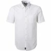 Bestpreis 👏 Pierre Cardin Hemd 53916/000/27175/9000 Kurzarmhemd, Modern Fit, Baumwolle, Weiß meliert, Weiß ✔️