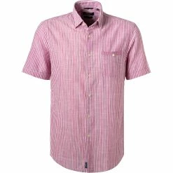 Blitzangebot 👍 Pierre Cardin Hemd 53916/000/27174/9033 Kurzarmhemd, Modern Fit, Baumwolle, Rosa gestreift, Rosa 🎉