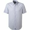 Billig 😍 Pierre Cardin Hemd 53915/000/27577/9000 Kurzarmhemd, Modern Fit, Baumwolle, Weiß-blau gemustert, Weiß-blau-rot 😀