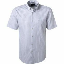 Billig 🔥 Pierre Cardin Hemd 53266/000/27591/9000 Kurzarmhemd, Modern Fit, Baumwolle, Weiß gestreift, Weiß 🌟