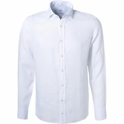 Schlussverkauf ⭐ HACKETT Hemd HM308745/802 Slim Fit, Reines Leinen, Weiß ✨