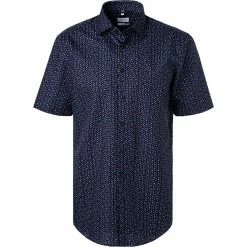 Am billigsten 🤩 Seidensticker Hemd 198001/19 Kurzarmhemd, Regular Fit, Popeline, Blau gemustert, Blau 🧨