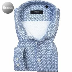 Coupon 🔥 DESOTO Luxury Hemd Hai 41408-30/563 Jersey, Blau-weiß gemustert, Blau-weiß 🧨